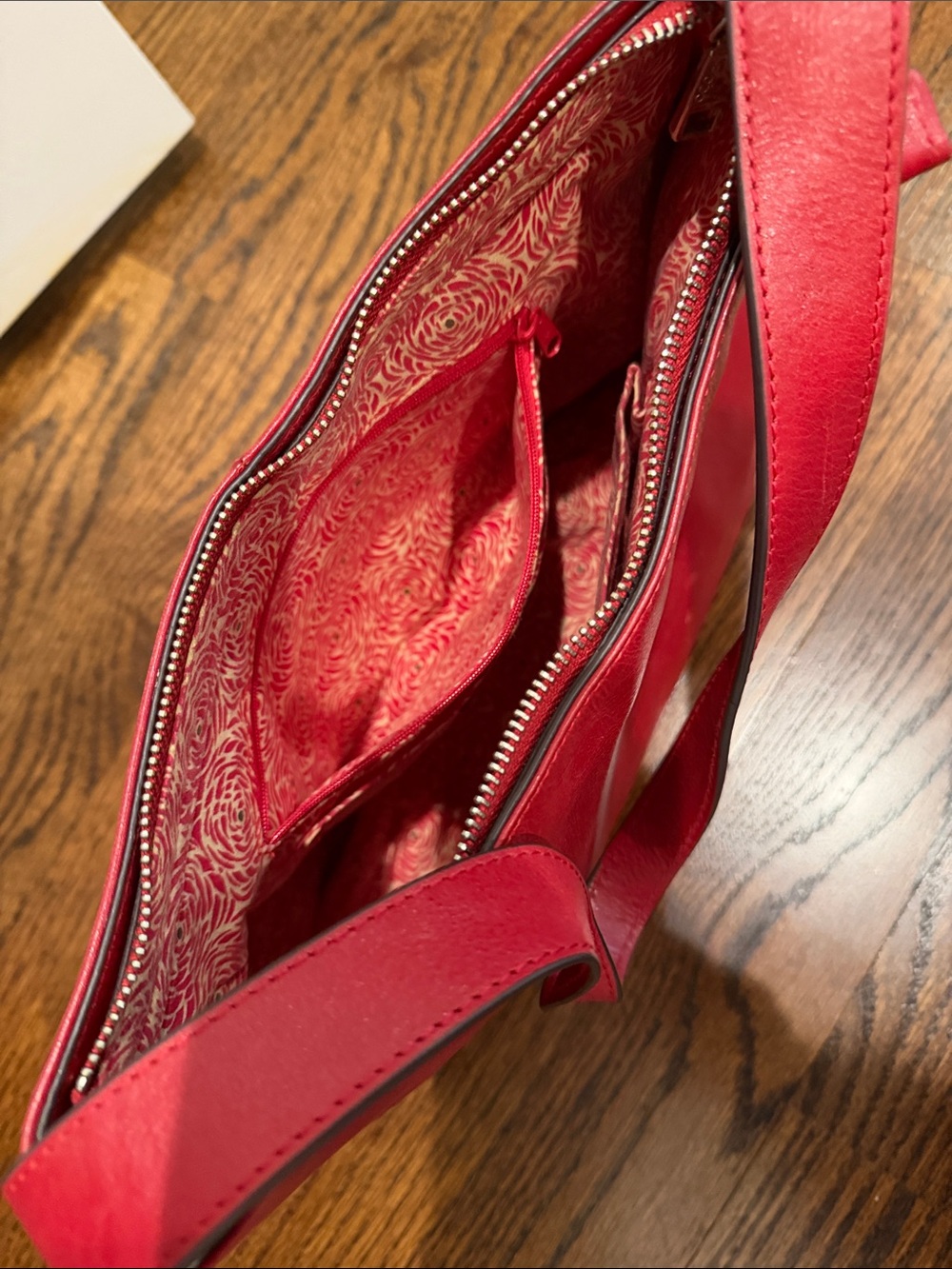 HOBO brandWomen's Red Leather Shoulder Bag - Classic Hobo - Picture 4 of 9